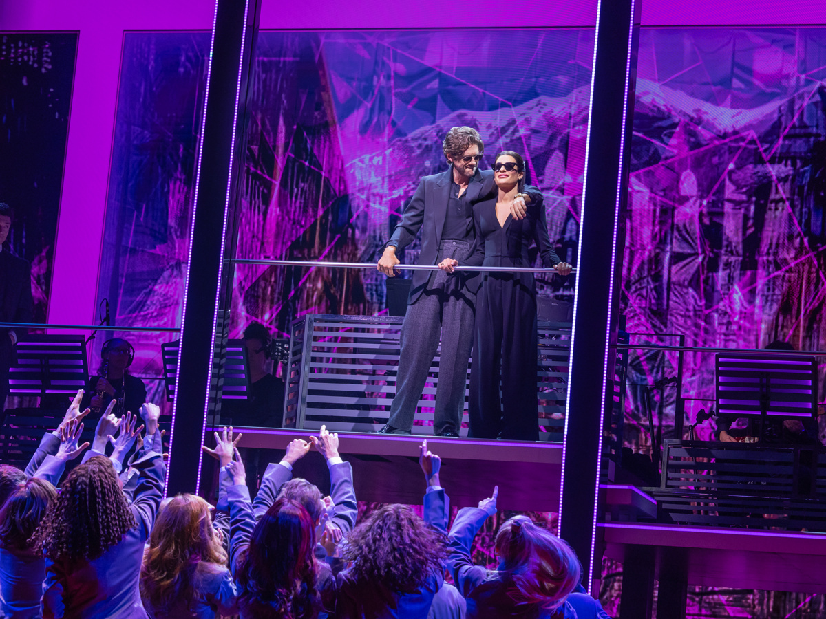 Aaron Tveit and Lea Michele in Chess on Broadway